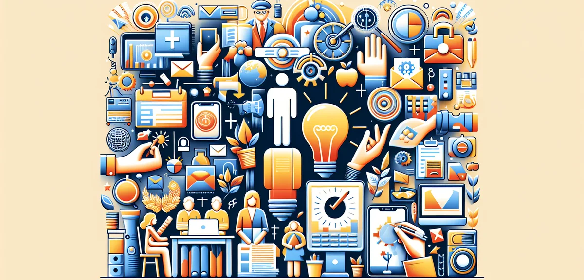 Target audience personas, various user types, suitability matching concept, friendly infographic sty