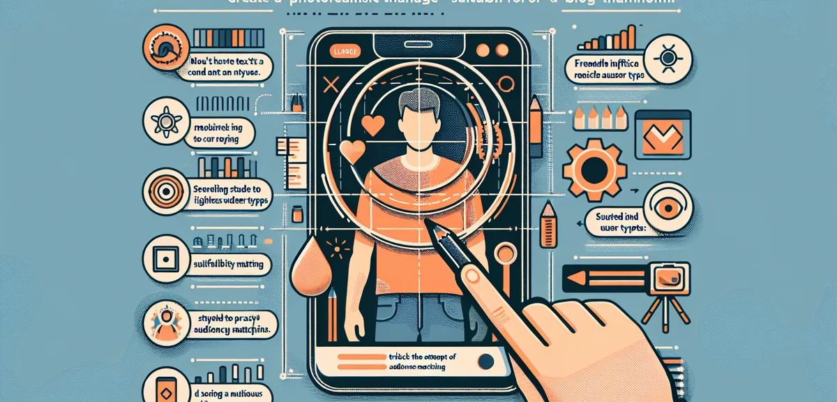 Target audience personas, various user types, suitability matching concept, friendly infographic sty