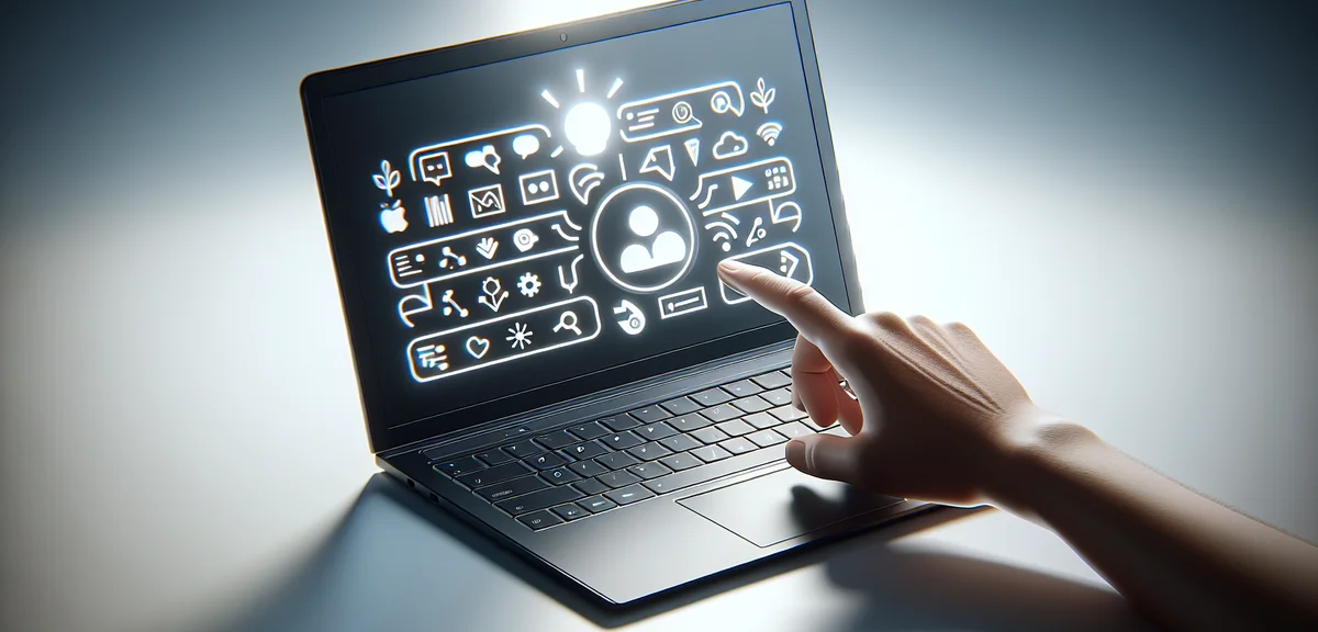 A comparison illustration of different crowdsourcing platforms logos on a laptop screen, a person ch