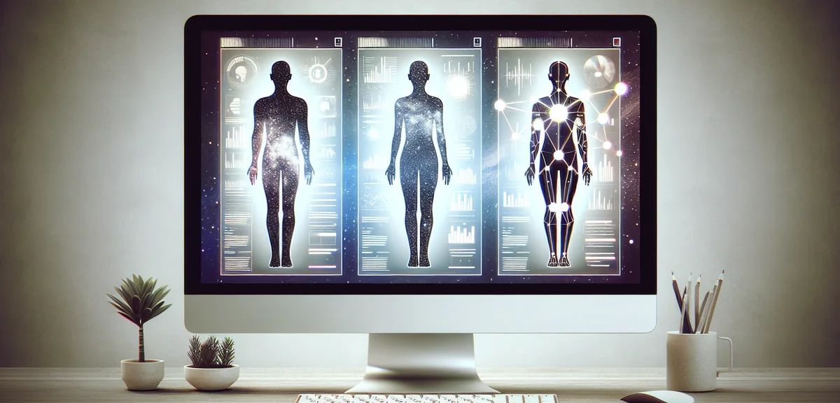 A split screen comparison showing three AI tools ChatGPT Claude Gemini side by side on a monitor, mi
