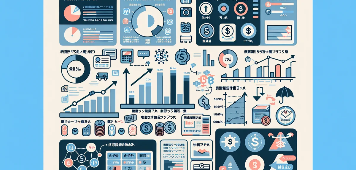 Comparison chart of different passive income methods, clean infographic design, Japanese text labels