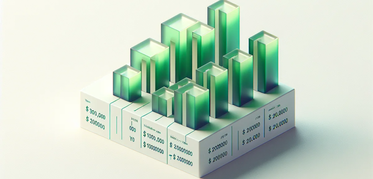A bar chart illustration showing required investment amounts for different monthly passive income go